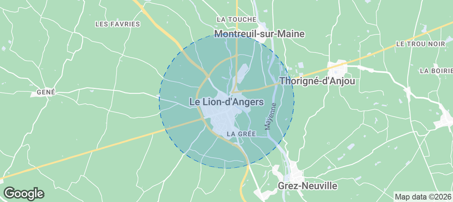Le Lion-d'Angers Airbnb map